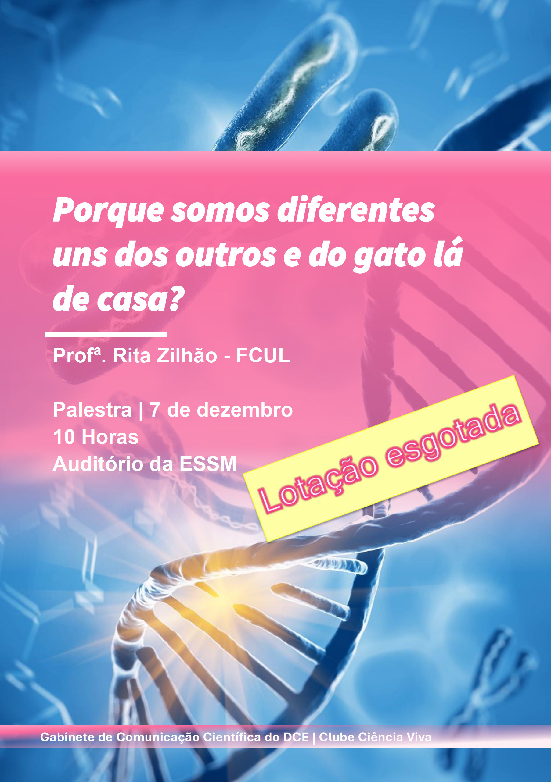 cartaz palestra hereditariedade