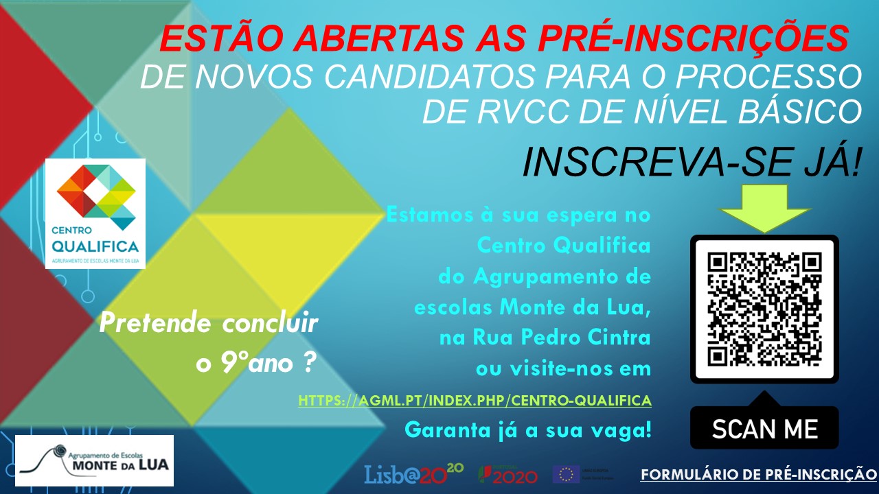 Estão abertas as pré inscrições RVCC básico
