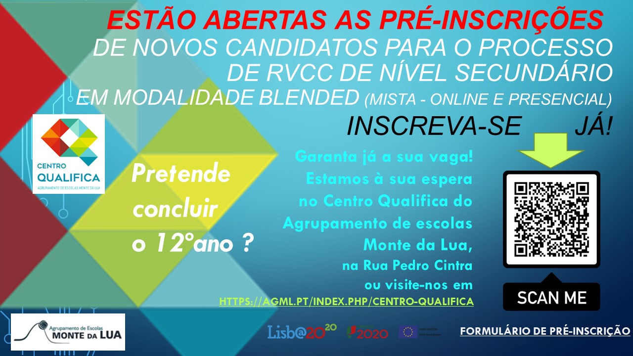 Estão abertas as pré inscrições RVCC básico